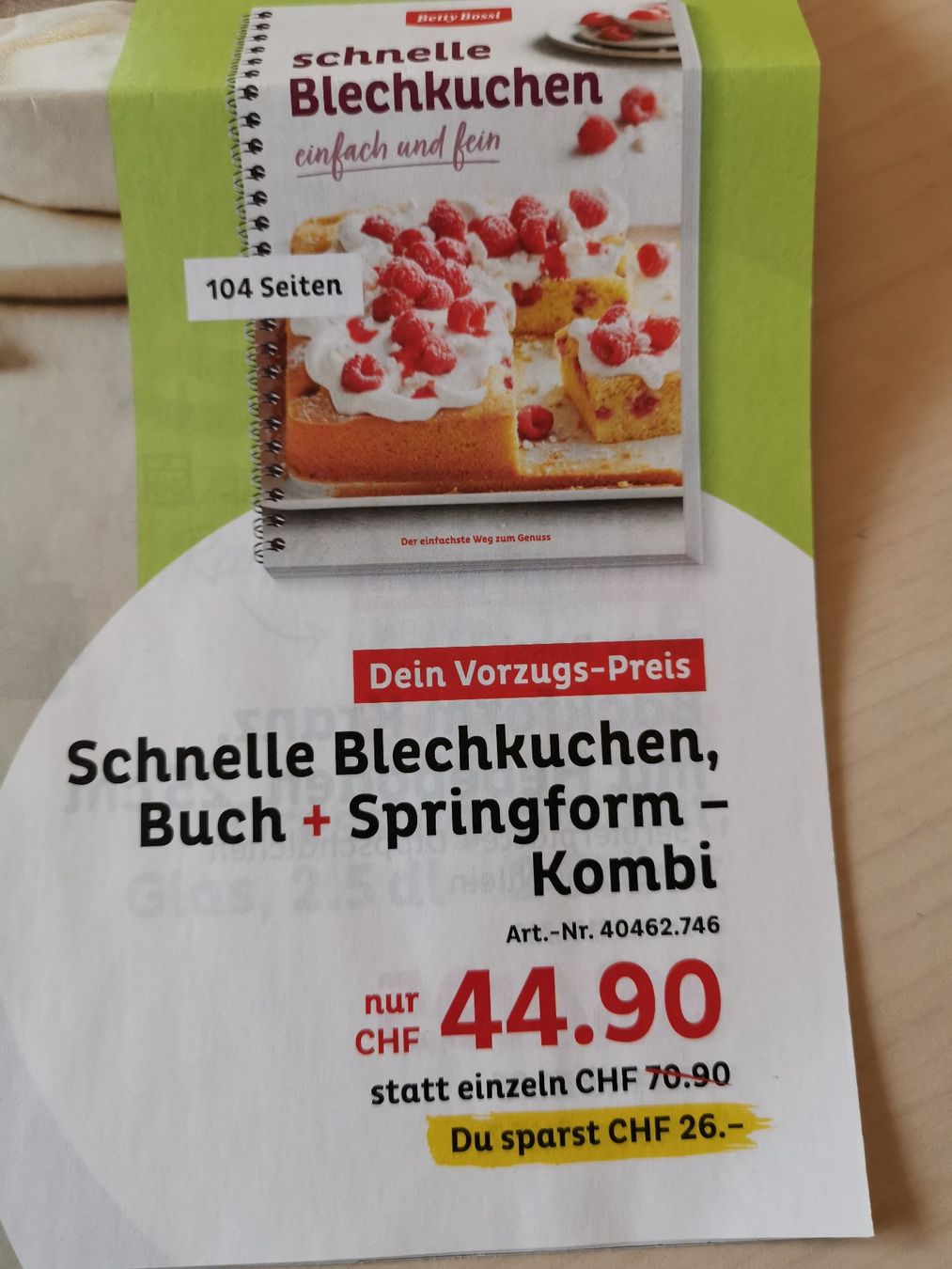 Betty Bossi Teglie da forno: Grosse Backform, schnelle Blechkuchen – Nuovo e nell'imballaggio originale da Dornach venduto da Hei50 9