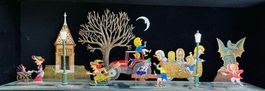 Bemalte Zinn Figuren Basler Fasnacht im Schaukasten, Unikat.