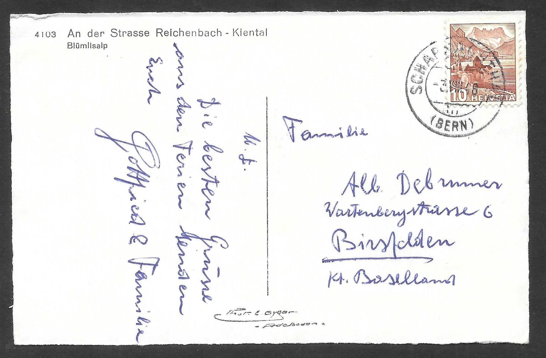 Cartes postales: An der Strasse Reichenbach - Kiental – D'occasion à Olten par clotaldi 1