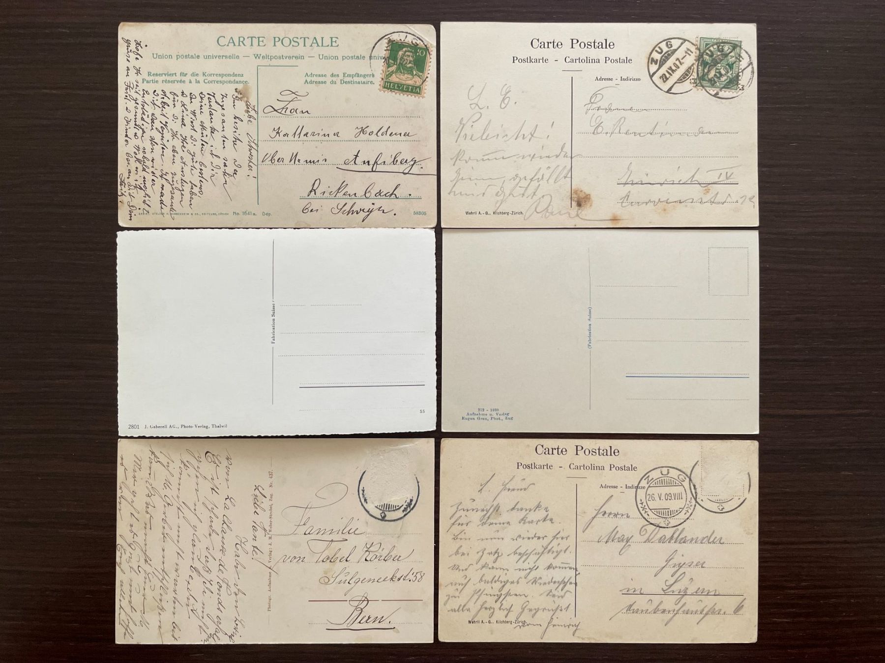 Cartoline postali: ZUG Lot von 24 Ansichtskarten im Kleinformat – Usato da Wald ZH venduto da TLILEF 2