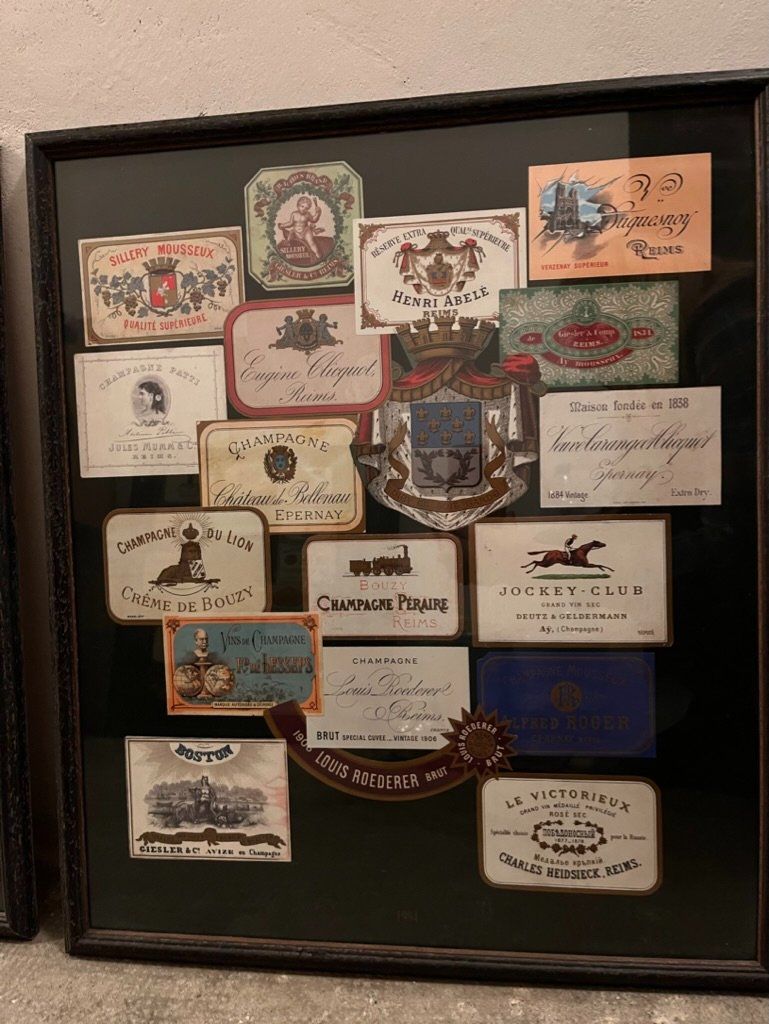 Dipinti: 6 tableaux avec etiquettes  de champagne – Usato da Pully venduto da Artemisya 3
