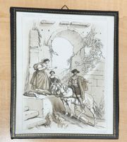 Antikes Bild / Zeichnung NUR im Glas  ( 27 x 21 ) cm