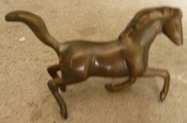 Messing Figur Pferd /  Ross