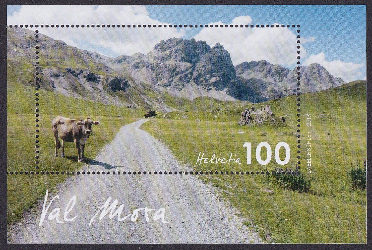 Tutti i francobolli: 2019, Landschaft Val Mora GR Block Nr. 1762 postfrisch ** – Nuovo (secondo la descrizione) da Ebikon venduto da SilvioFreund