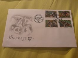 Enveloppe Premier Jour illustrée Singes - Venda 1994!🐒✉️
