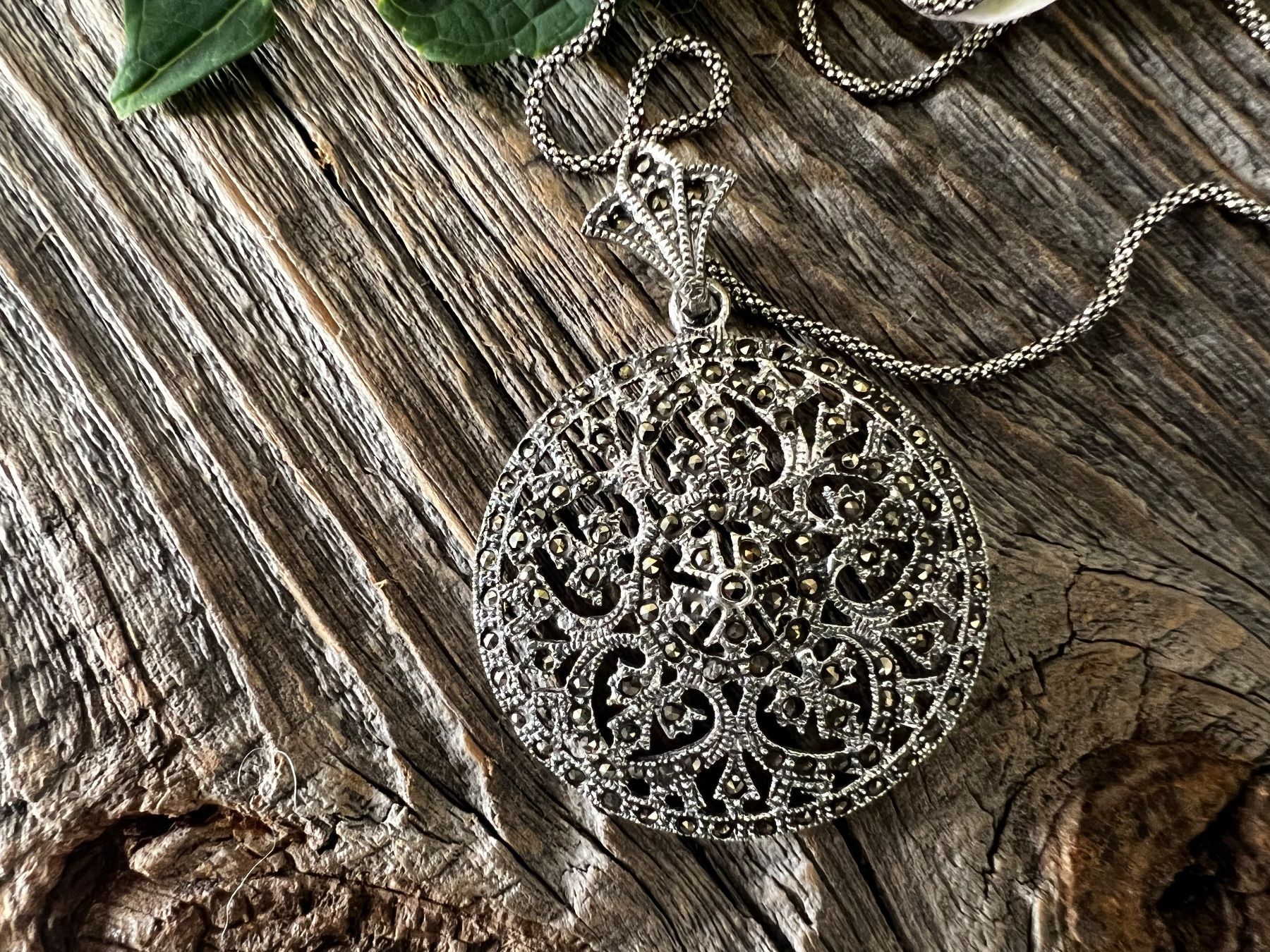 Anhänger: Anhänger rund Mandala Sterling Silber u Markasiten Boho Stil – Neu (gemäss Beschreibung) aus Bern von Jiffy 5