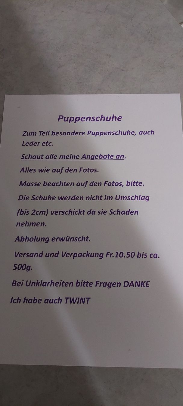 Bambole: Puppenschuhe besondere  – Nuovo (secondo la descrizione) da Muri AG venduto da nindo1 5