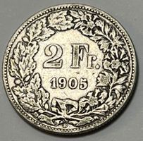 2 Franken - stehende Helvetia - 1905 B  (Silber (.835)