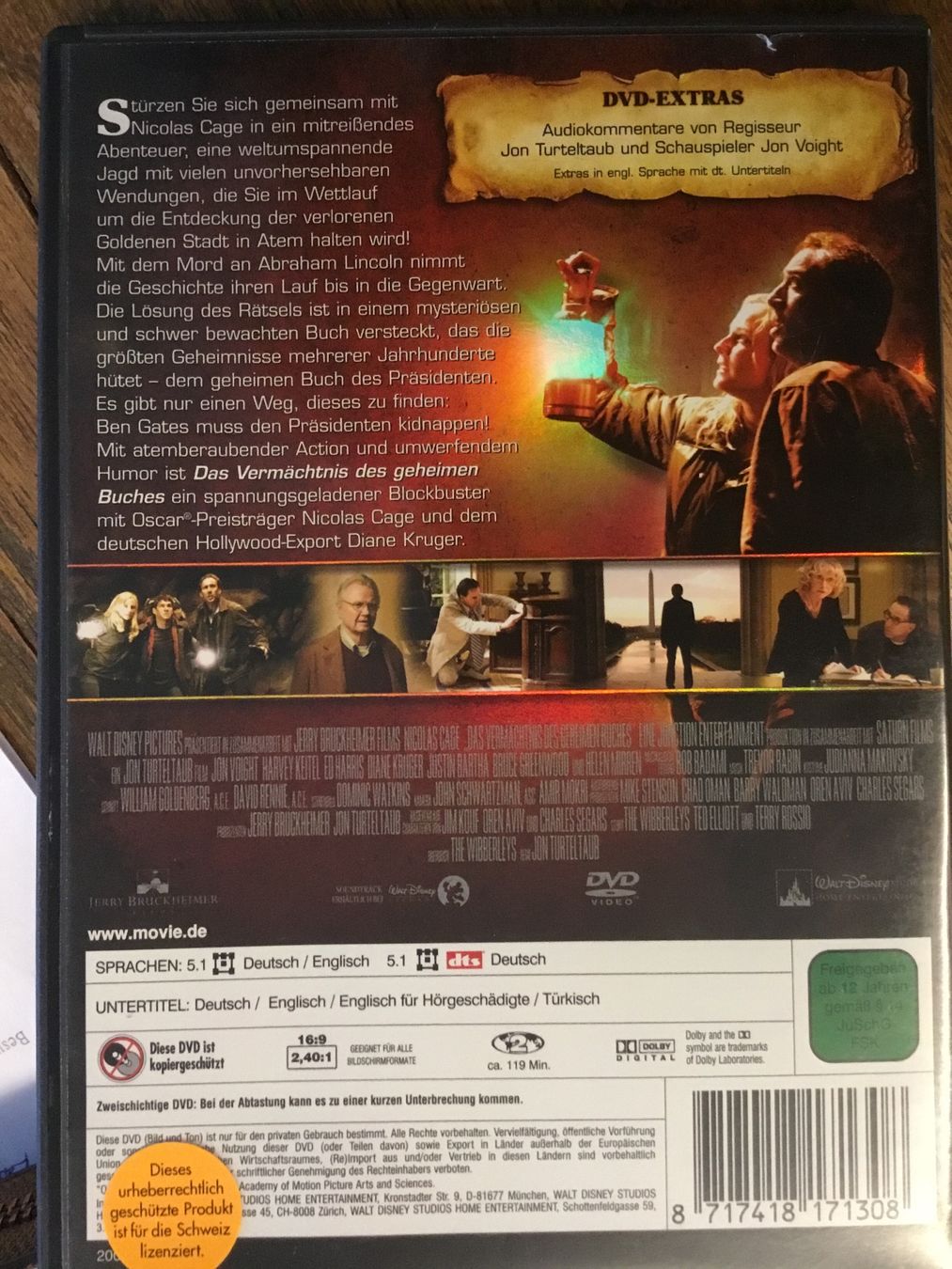 Tutti i DVDs: National Treasure 2: Das Vermächtnis - DVD – Usato da Thierachern venduto da sweden08 1