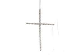 BUCHERER Brillant Kreuz Anhänger 18K Weissgold *S4644