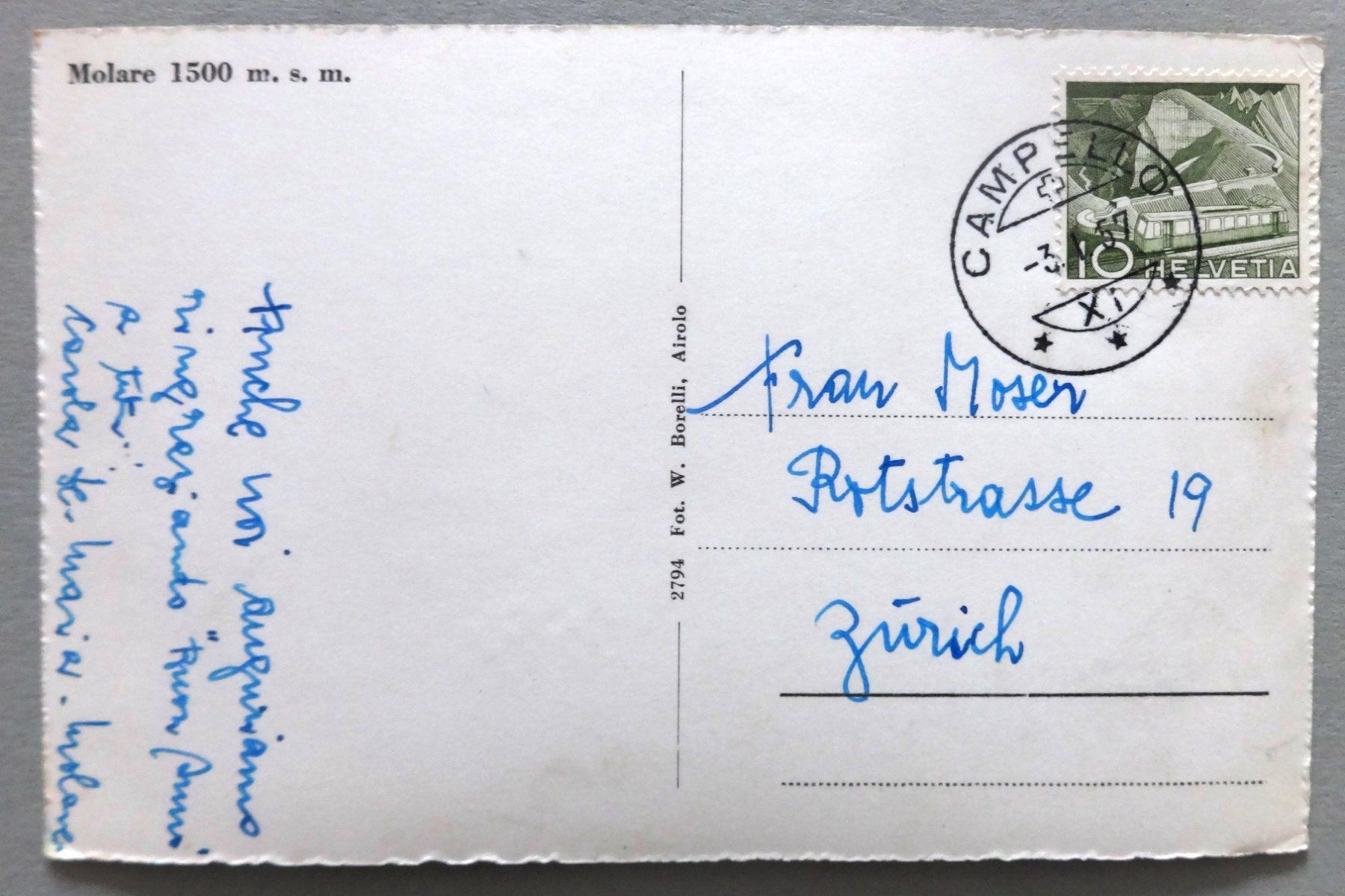 Cartoline postali: Molare 1500 m s.m. – Usato da Fétigny venduto da Billy2miny 1