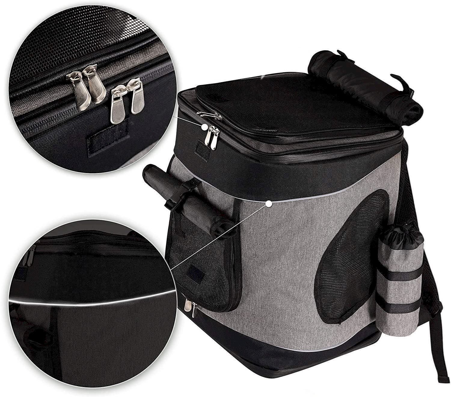 Gabbie, trasporto & Sicurezza: Haustierrucksack faltbare grau/schwarz – Nuovo e nell'imballaggio originale da Bottighofen venduto da zaap 3