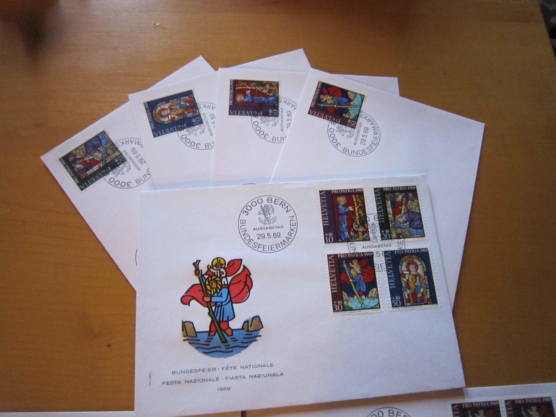 Tutti i francobolli: PP 1969 FDC Serie einzeln und 4er – Usato da Gordola venduto da Polentaefung 1
