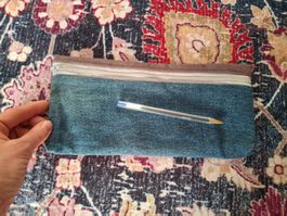 Coole Stifte Tasche Etui aus Jeans Stoff, Top Zustand!