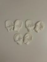 Fäustlinge Baby weiss 3er Set Grösse 0-3m