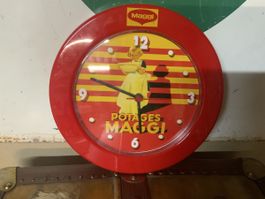 Wanduhr Maggi Potages Design rot inklusive OVP neuwertig