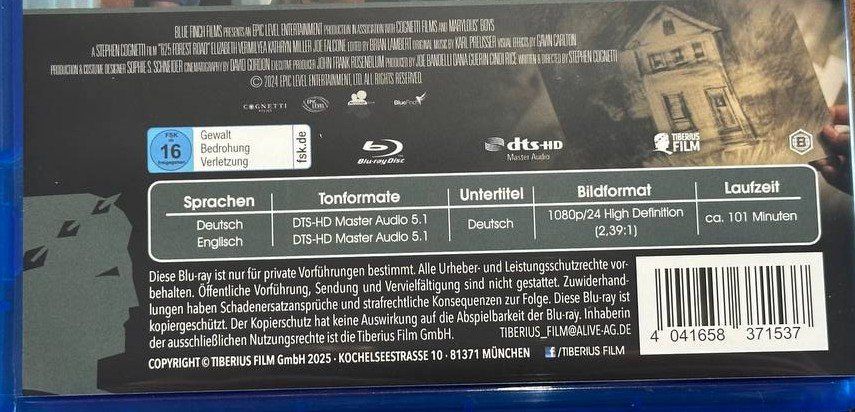 Alle DVDs: 825 Forest Road - Blu-ray, Horror – Gebraucht aus Beringen von Mantafisch1 2