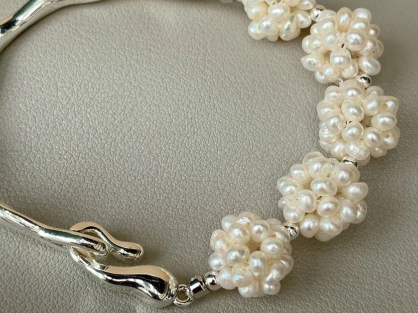 Bracciali & Braccialetti: Lua Blumen weiss Perlen Armband Echt Bracelet rigide Perle – Nuovo (secondo la descrizione) da Prilly venduto da ilyria73 6