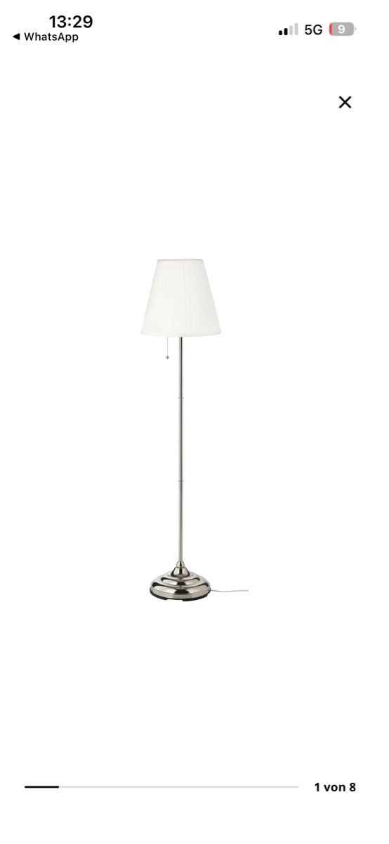 Ikea Lampade: Stehlampe weiss Metall Arstid Ikea – Usato da Rorschach venduto da lusc1992