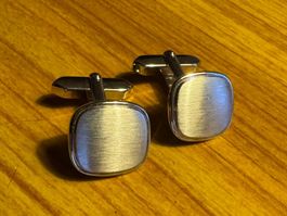 Manschettenknöpfe Vintage  versilbert 60er MidCentury