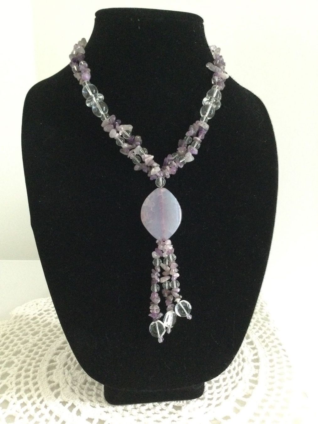 Catenine: Collier sautoir perles Améthystes & Crystal, NEUF – Nuovo e nell'imballaggio originale da Agiez venduto da chouchanelle 3