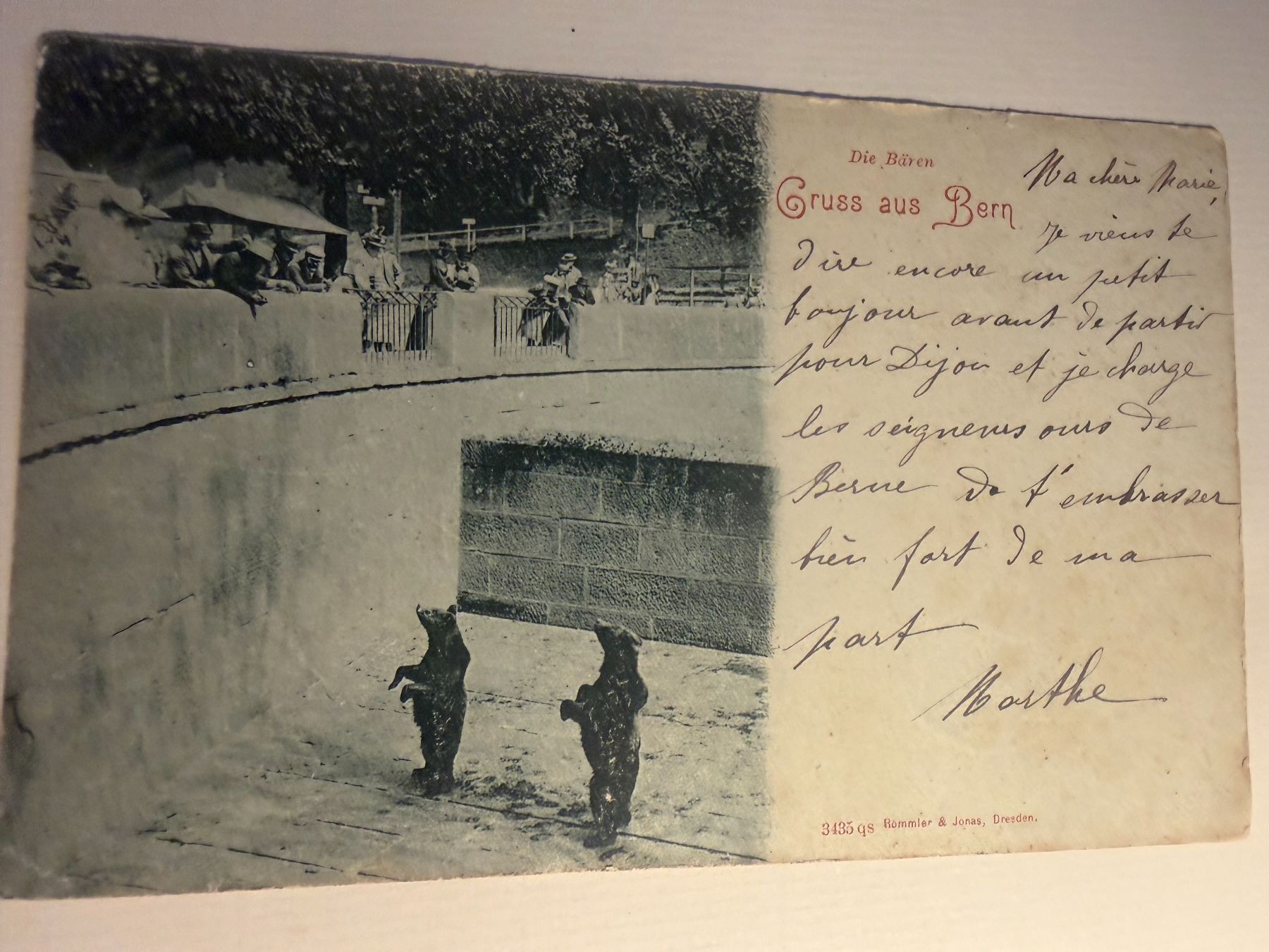 Cartoline postali: BERN - Bärengraben - Ansichtskarte 1899 – Usato da Tegerfelden venduto da siebenmacky