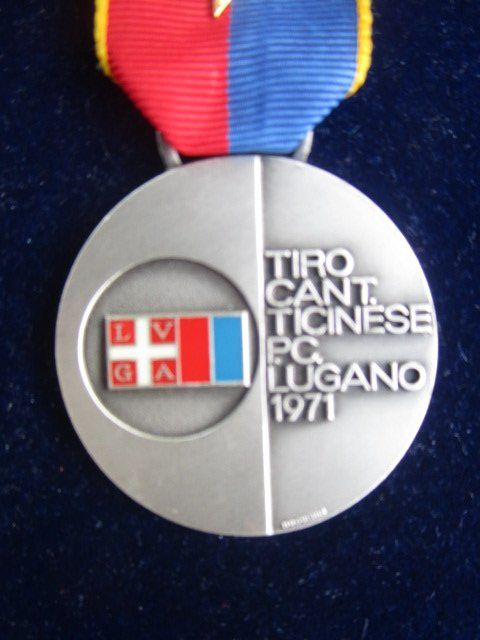 Medaillen: Distinktion: Schützemedaille PC Lugano 1971 - TOP – Gebraucht aus Luzern von Horoskop1 1