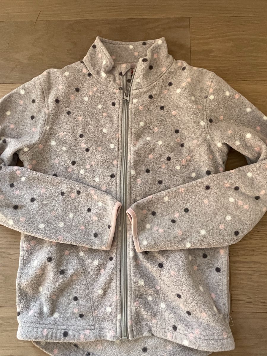 Giacche & Cappotti: Fleecejacke mit Pünktchenmuster,  hellgrau Gr140 – Usato da Steinhausen venduto da Piaweber1943. 2