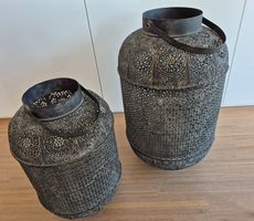 2 grosse orientalische Laternen (Metall mit Glaseinsatz)