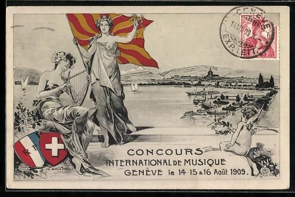 Cartes postales: Genève, Concours Internationale de Musi – D'occasion à Berlin par bartko-reher