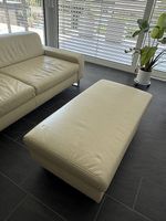 Echt-Ledersofa beige
