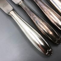 6 Tafelmesser versilbert