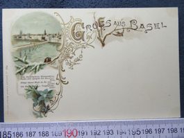 GRUSS AUS BASEL BS AK VERGISSMEIN NICHT