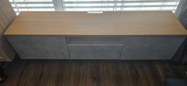 IKEA BESTÅ TV-Bank - Eicheneffekt / Betonoptik Grau - Top
