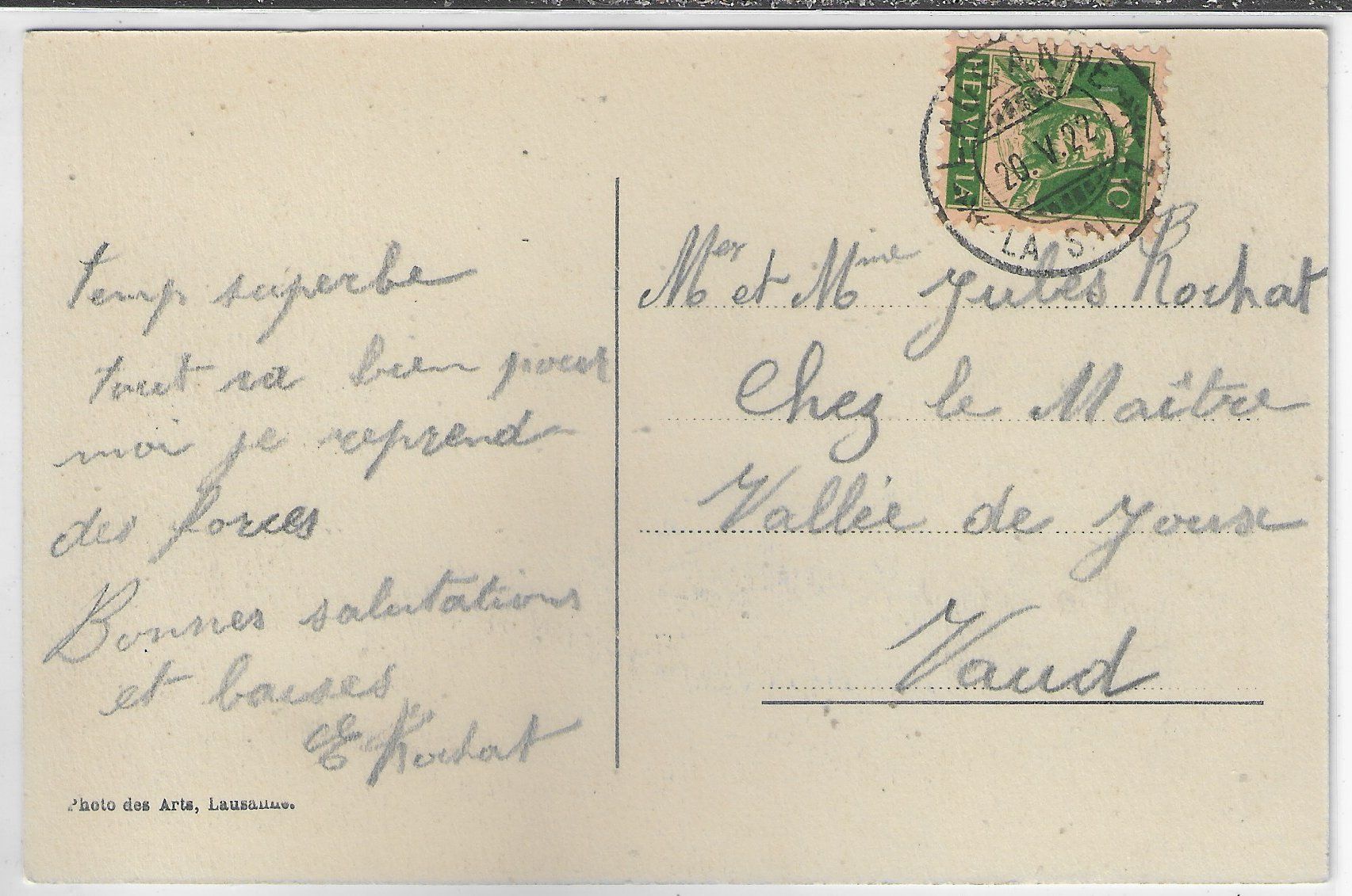 Cartoline postali: Vennes sur Lausanne - Maison de convalescence Boissonnet – Usato da Ettingen venduto da Kartenplanet 1