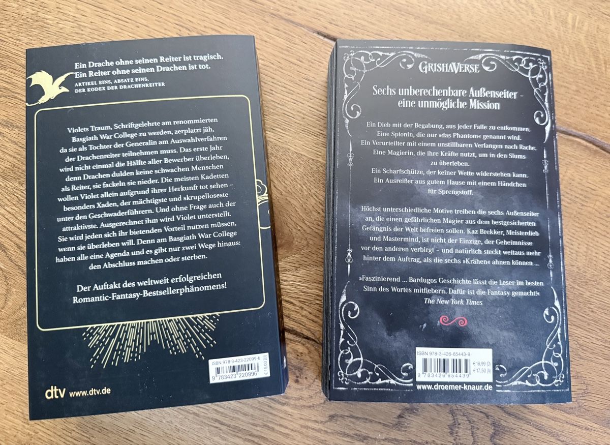 Bücher: 2x Taschenbücher: Fourth Wing & Lied der Krähen – Gebraucht aus Siebnen von Zesaria7 1