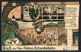 Grusskarten-AK Barmen, Gruss von der fid