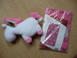 Einhorn Plüschtier und Strandtuch mit Einhorn beides NEU