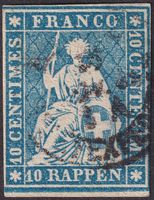 Strubel-Marke von BASEL (Briefexpedition), schönes Stück!
