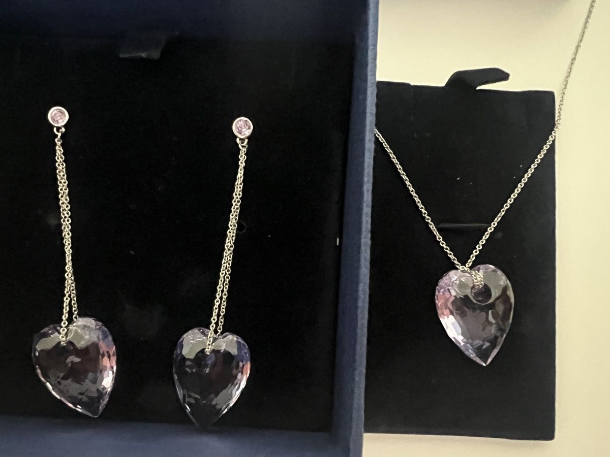 Swarovski Catenine: Swarovski Set Halskette und Ohrringe – Nuovo (secondo la descrizione) da Basel venduto da niki7v 1