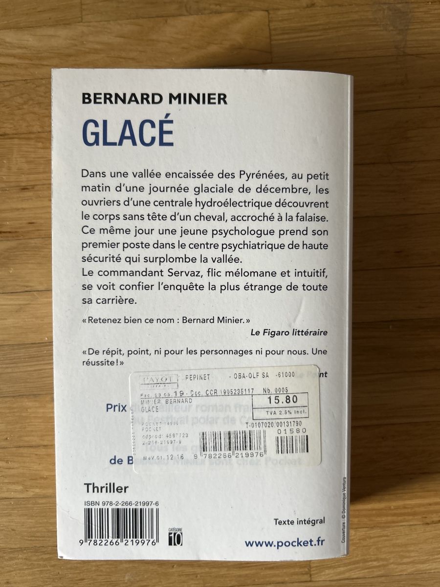 Libri: Livre policier - Glacé - B. Minier – Nuovo (secondo la descrizione) da Genève venduto da gas_lcg7 1