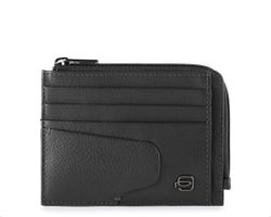 Piquadro Münzgeldbörse & Kartenetui aus Leder mit RFID- NEU