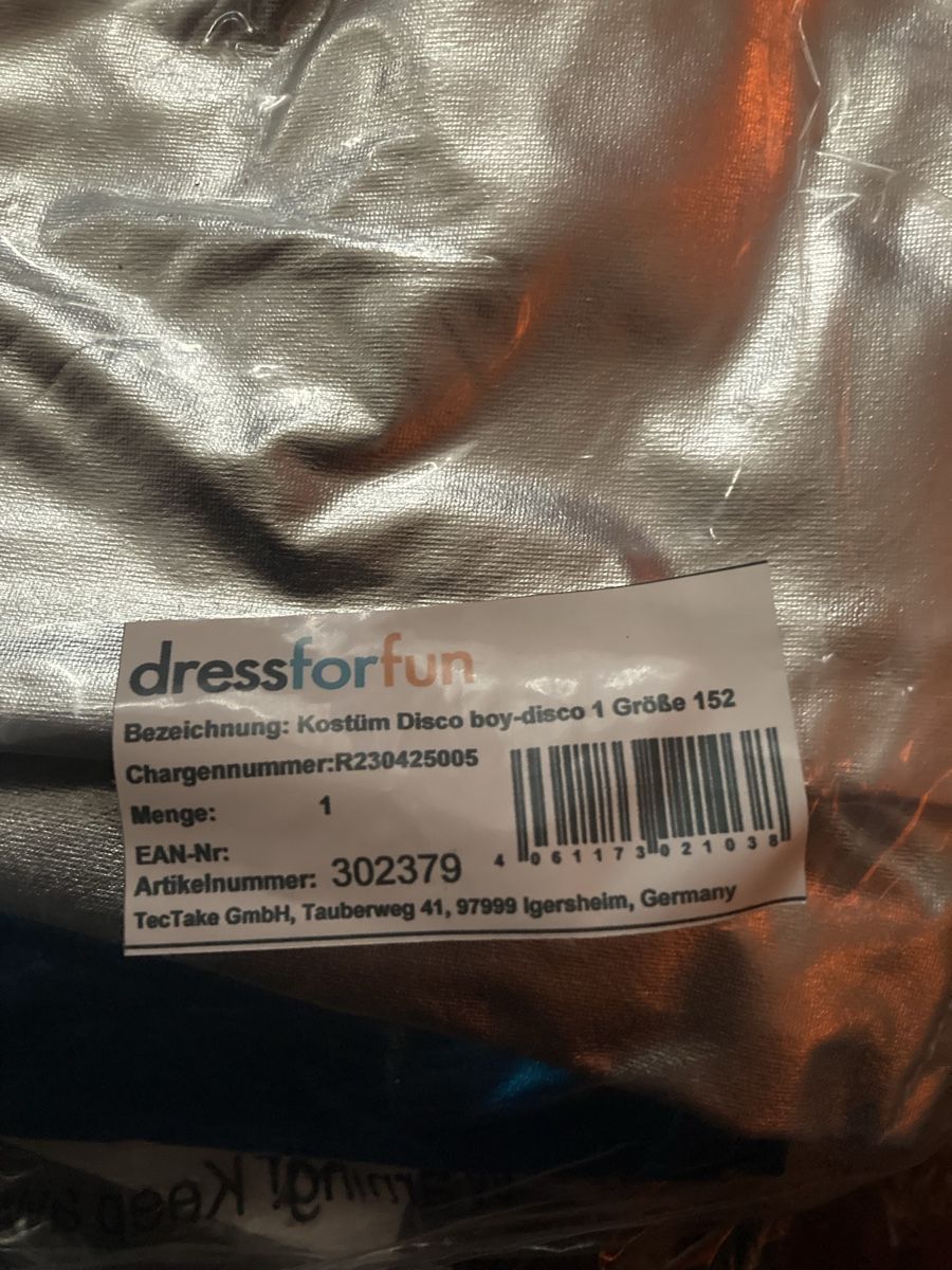 Costumi: Kostüm Disco Knabe 152 – Nuovo e nell'imballaggio originale da Aarwangen venduto da to-hirschi 4