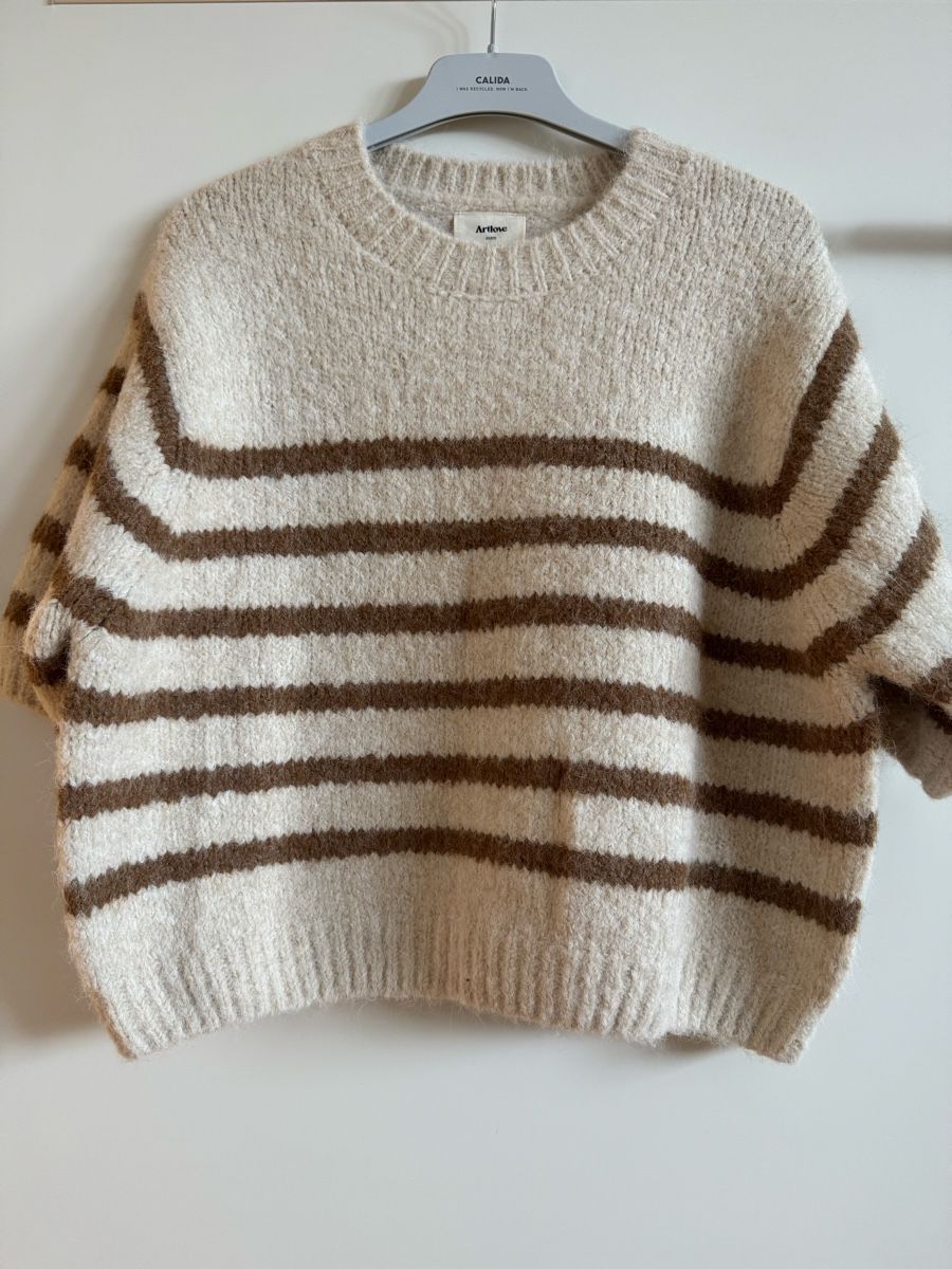 Maglioni & Felpe: Pull Artlove rayé beige/marron, taille M, neuf – Nuovo e nell'imballaggio originale da Morges venduto da sandy069