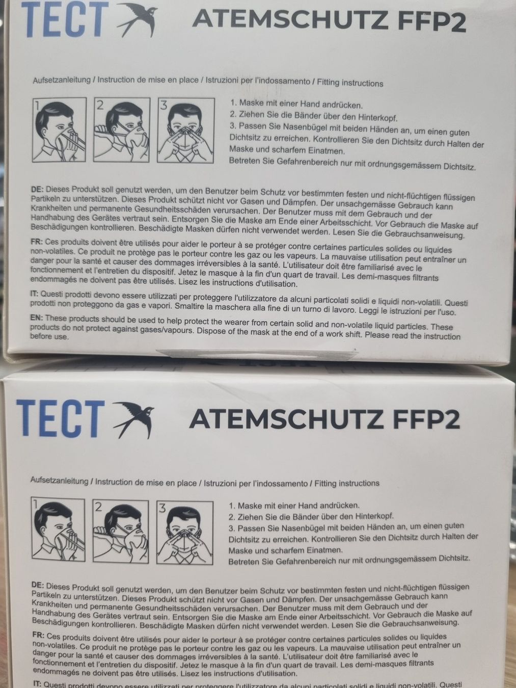 Protezione per viso e udito: FFP2 Maske ohne Ventil – Nuovo e nell'imballaggio originale da Biel/Bienne venduto da MainVolume 1