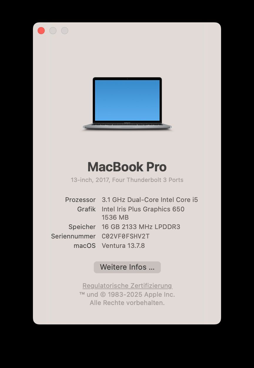 Apple Notebook: MacBook Pro 13" 2017 / 16GB / 256GB SSD / Touch Bar – Usato da Meisterschwanden venduto da Discus0 1