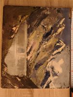 Peinture l'huile sur panneau paysage rocheux 