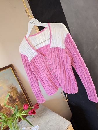 Vintage Cardigan handmade Strickjacke S - L onesize Jacke