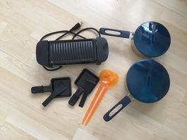Camping- Outdoor  Set 2 Pfannen & Deckel  & 2er Racletteofen