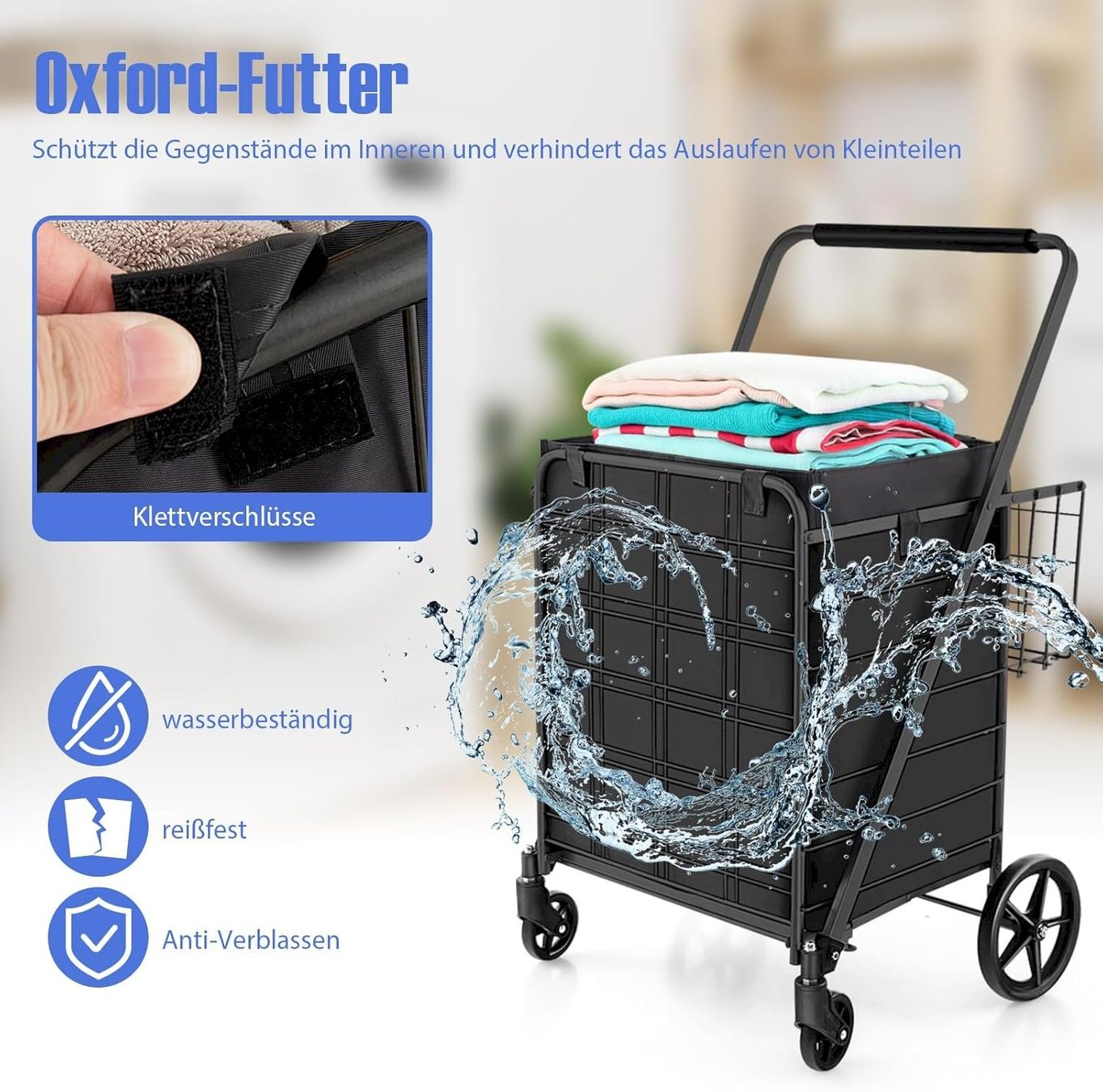 Altro per la casa: Klappbarer Einkaufstrolley auf Rollen – Nuovo e nell'imballaggio originale da Bottighofen venduto da zaap 3